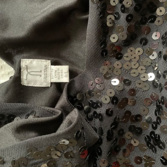 Black Sequin Mini Dress - Picture 3 of 3